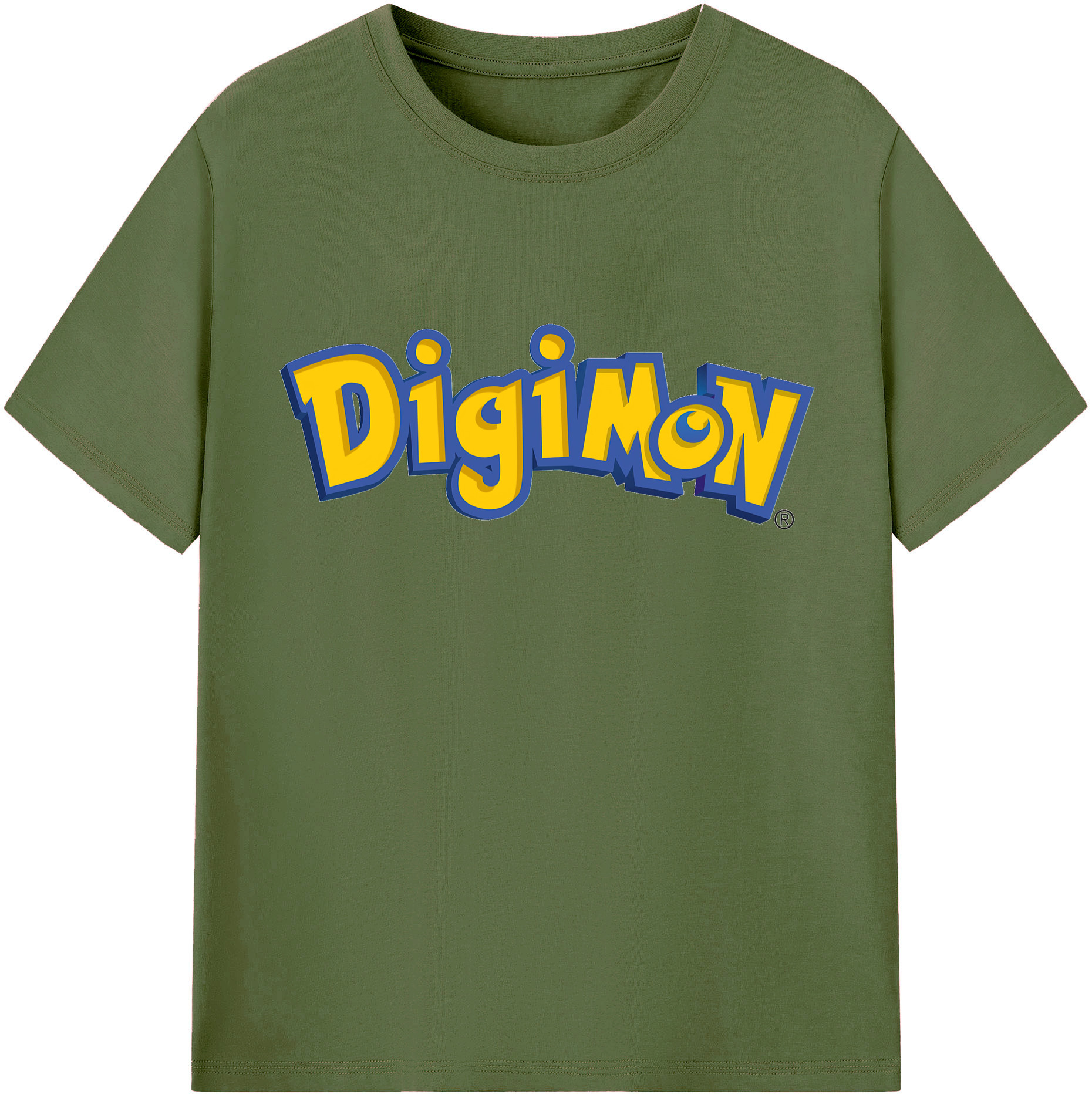 （画像用） Digimon デジタルモンスター/デジモン 綿100％半袖Tシャツ（フロントプリント）